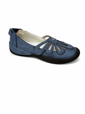 JBU Jambu Vegan Mary Jane Flats Blue Cutout Adjustable Comfort Shoes Womens 6.5